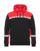 ProJob Progression 7104 Half Zip Hoodie — Black/Red