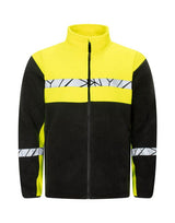 ProJob Progression 7300 Full Zip Fleece — Black/Yellow