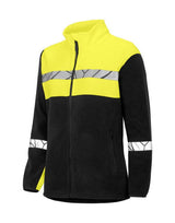 ProJob Progression 7301 Ladies FZ Fleece — Black/Yellow