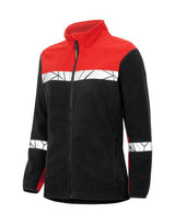ProJob Progression 7301 Ladies FZ Fleece — Black/Red