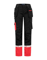 ProJob Progression 7513 Ladies Workpant — Black/Red