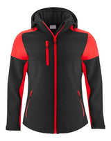 Printer Prime Ladies Softshell — Black/Red