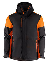 Printer Prime Mens Padded Softshell — Black/Orange