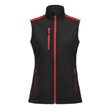 Printer Prime Ladies Softshell Vest — Black/Red
