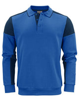 Printer Prime Long Sleeve Polosweater — Cobalt/Navy