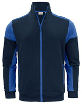 Printer Prime Full Zip Sweater — Navy/Cobalt