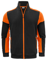 Printer Prime Full Zip Sweater — Black/Orange