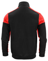 Printer Prime Full Zip Sweater — Black/Red