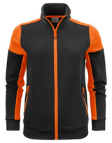 Printer Prime Ladies Full Zip Sweat — Black/Orange