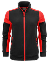 Printer Prime Ladies Full Zip Sweat — Black/Red