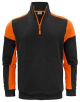 Printer Prime Half Zip Sweater — Black/Orange