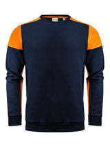 Printer Prime Crewneck — Navy/Neon Orange