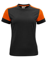 Printer Prime Ladies T-Shirt — Black/Orange