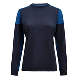 Printer Prime Ladies Long Sleeve T-Shirt — Navy/Cobalt