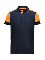 Printer Prime Polo — Navy/Neon Orange