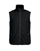 Printer Red Sideflip Fleece Vest — Black