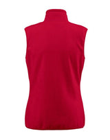 Printer Red Ladies Sideflip Fleece Vest — Red