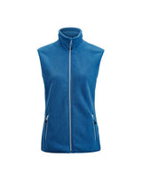 Printer Red Ladies Sideflip Fleece Vest — Bright Blue
