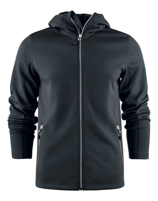 Printer Red Layback Full Zip Hoodie