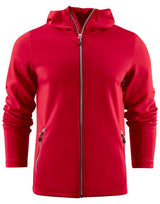 Printer Red Layback Full Zip Hoodie — Red