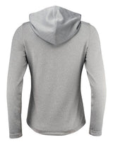 Printer Red Ladies Layback F/Z Hoodie — Grey Melange