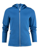 Printer Red Ladies Layback F/Z Hoodie — Bright Blue