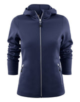 Printer Red Ladies Layback F/Z Hoodie — Navy