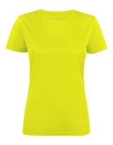 Printer Red Ladies Run T-Shirt — Bright Yellow