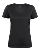 Printer Red Ladies Run T-Shirt — Black