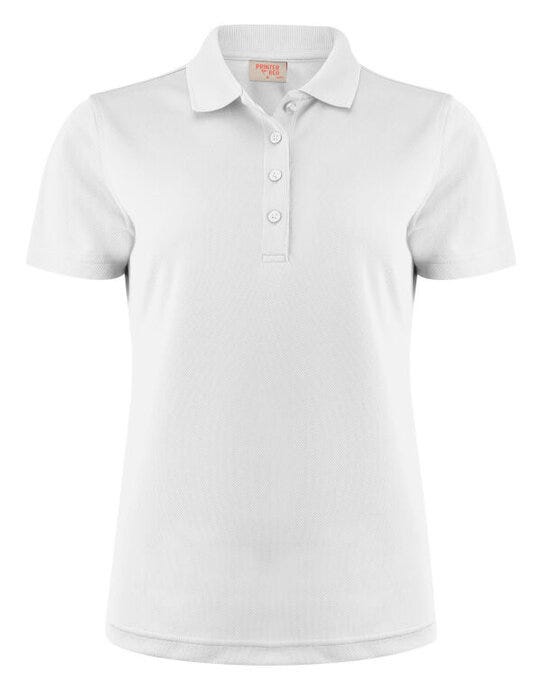 Printer Red Ladies Smash Polo Shirt