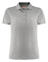 Printer Red Ladies Smash Polo Shirt — Grey Melange