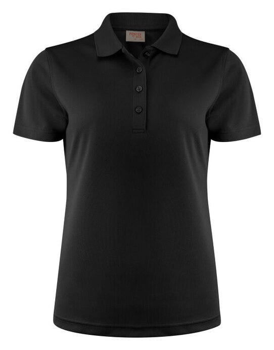 Printer Red Ladies Smash Polo Shirt