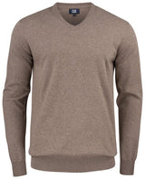 C&B Oakville V-Neck Sweater — Nougat Melange