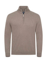 C&B Oakville Half Zip Sweater — Nougat Melange