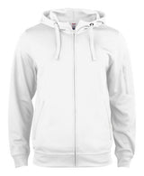 Clique Basic Active Full Zip Hoody — White