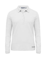 C&B Ladies Advantage Long Sleeve Polo — White
