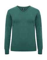 C&B Ladies Oakville V-Neck Sweater — Pine Green