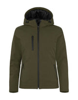 Clique Ladies Padded Softshell Hoody — Fog Green