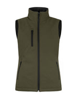 Clique Ladies Padded Softshell Vest — Fog Green