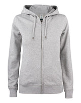 Clique Ladies Premium OC Full Zip Hoody — Grey Melange