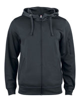 Clique Basic Active Full Zip Hoody — Black