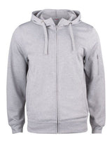 Clique Basic Active Full Zip Hoody — Grey Melange
