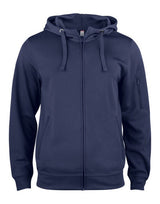 Clique Basic Active Full Zip Hoody — Dark Navy