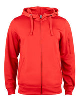 Clique Basic Active Full Zip Hoody — Red