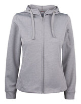 Clique Ladies Basic Active FZ Hoody — Grey Melange