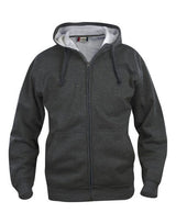 Clique Basic Hoody Full Zip Men's — Anthracite Melange