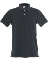Clique Stretch Premium Polo — Anthracite Melange