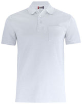 Clique Basic Polo With Pocket — White