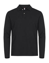Clique Stretch Premium L/S Polo — Black