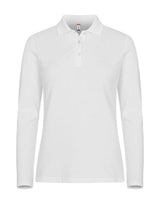 Clique Stretch Premium Polo L/S Women — White